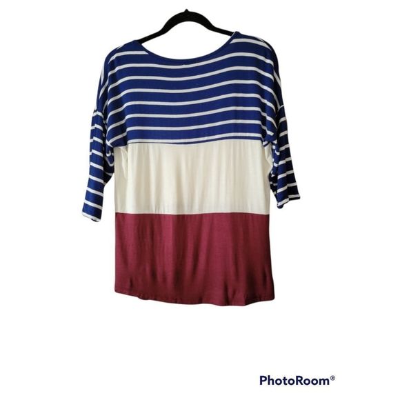 Rue21 Fresh Color Block Top 3/4 Sleeves Medium NWT - Picture 4 of 5